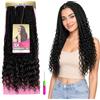 Ser Mulher Extension Treccine per Crochet Braids, 100% Kanekalon, Realizzate a Mano, 300 g - Treccine già fatte Leggere e Inodori, Applicazione con Uncinetto Incluso, 65 cm BOHO BOX BRAIDS (Natural Black)