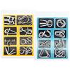 WishesMar Rompicapo di Metallo Set di 16 Giochi Metallo Educativo Intelligenza - Giocattoli Metal Wire Puzzle Rompicapi IQ Intelligenza per Adulti e Bambini