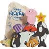 Le Toy Van Gioco educativo Animali marini impilabili, per Bambini dai 18 Mesi, attività di Equilibrio, 9 Animali e Borsa, in Legno FSC, Gioco Ecologico, Senza plastica, Petilou