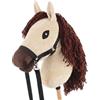 SKIPPI Hobby Horse Biscottino, Set Cavezza e Redini, Cavallo A3, Écru, Mandorla, Beige Chiaro Testa di Cavallo con Bastone