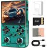 GATBGEFU RG35XX Pro - Console da gioco portatile con schermo IPS da 3,5, costruita in scheda da 64g &4435 giochi, sistema Linux di supporto WiFi Bluetooth (ciano, 64 G)