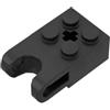 XYEIUGO 92013 Technic Brick 2x2 con Sfera Presa Larga e Foro Asse, 10 pz | Colore: nero. Compatibile con mattoncini LEGO. Cerniera in mattone; Speciale. corrispondenza coerente dei colori. Gobricks