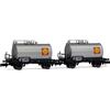 ARNOLD HN6701 FS, Confezione da 2 Carri cisterna a 2 Assi, livrea Argento Shell, EP. III-IV