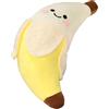 Tsawntd Cuscino a Banana, Frutta realistica Banana Peluche soffice Cuscino Imbottito Cibo Giocattolo Decorazioni bomboniere, 17, 7 Pollici