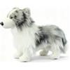 PuffPurrs Peluche realistico Border Collie Merle, Border Collie blu merle realistico, Carino cane eccezionalmente intelligente Cuscino Regalo, 23 cm