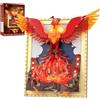JMBricklayer Phoenix - Set di costruzione per adulti, 1565 pezzi, cornice d'arte murale 3D, modello in mattoncini, decorazione di uccello di fuoco per ufficio a casa, regalo creativo