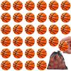 Cptoion Mini palline antistress da basket, 30 pezzi, mini palloni da basket per bambini, 4 cm, palline sportive da basket, piccole palline da stress da basket, per feste di compleanno, regalo di
