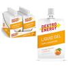 Dextro Energy Liquid Gel Arancia + Vitamine - 18x60ml (Conf. da 18) | High Carb Energy Gel per un rapido apporto di carboidrati e vitamine