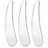 Thinp 3 spatole per cosmetici, mini spatole per il trucco in acciaio inox, riutilizzabili, in metallo, per creme, mini pennelli per maschera, spatola in metallo per cosmetici, beauty scoop