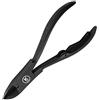 K-Pro Tronchese piedi inox 11,3 cm unghie dure spesse incarnite (nero) | Lama curva taglio netto presa ergonomica destri mancini diabetici anziani alluce pedicure casa salone acciaio chirurgico