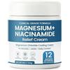 Generic Crema Sollievo Magnesio Niacinamide | Cloruro di magnesio topico, per articolazioni, gambe e piedi, con arnica e boswellia, formula leggera e non grassa