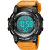 Timever Orologio Digitale Uomo 5 ATM, Silicone, Sveglia e Cronometro | Cinturino in silicone, sveglia, cronometro, data e luce; modello sportivo da uomo resistente all'acqua fino a 5 ATM.