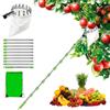DAJASD Raccogli Frutta Telescopico, 4m Inox Raccogli Frutta da Albero con Borsa in Cotone, Bastone Raccogl Fruta, Regolabile Raccoglifrutta per Raccogl Fichi Nespole Mele Ciliegie