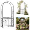 ACXIN Arco per rose con cancello 95 x 50 x 220 cm, traliccio in metallo per giardino e matrimonio, di alta qualità con rivestimento a polvere, pergolato, arco da giardino per fiori e piante rampicanti