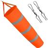 Osuter Manica a Vento con 2PCS Moschettone di Fissaggio Segnavento Indicatore Direzione Vento Windsock per Rilevare la Direzione del Vento (80cm)