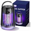XINYUDAILY Lampada Antizanzare Elettrica con Caricatore Solare/USB-C, Ammazza zanzare a UV, Trappola Zanzare con Luce LED per Illuminazione (separata), per Campeggio, Giardino, Camera, Terrazza