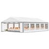 TOOLPORT Tendone per feste 6x12 m telo in PVC 600 N grigio-bianco