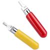 HanOaki Raschietto per smussatura a doppio angolo, per rifiniture di precisione dei bordi, strumento di rimozione di stampi in lega per kit di costruzione hobby, 4,3 cm, rosso/giallo (rosso e giallo)