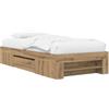 vidaXL Telaio del letto con storage Rovere Artigianale 80 x 200 cm