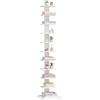 HOMCOM Libreria Verticale a Colonna a 11 Ripiani 34.5x41.5x163.5 cm Bianco