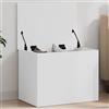 Generico Contenitore Portaoggetti Bianco 60x42x46 cm Legno Multistrato,Bauli e cassapanche