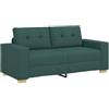 vidaXL Divano Divanetto Verde Scuro 180x77x82 cm in Tessuto