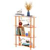 solaround Tavolo Consolle in Acrilico Trasparente, Ingresso Consolle Tavolino, Scaffale Libreria (4 Ripiani Arancione)