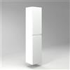 Diventa Modello Diva Star, Colonna Bagno sospesa con 2 ante e 4 ripiani spaziosi, colore bianco