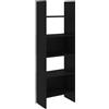 vidaXL Libreria Nera 60x35x180 cm in Legno Multistrato