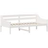 vidaXL Dormeuse senza Materasso Bianca 90x190 cm Legno Massello Pino