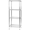 Archimede Sistema Componibile, Scaffale Quattro Ripiani, Grigio (Cromato), 61 x 61 x 160 cm