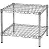 Archimede Sistema Componibile, Scaffale Due Ripiani, Grigio (Cromato), 61 x 61 x 50 cm
