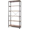 FRANKYSTAR Ganbaru - Libreria scaffale a 6 ripiani in stile industriale, 80x30xH180 cm