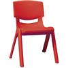 Borgione Sedia Rossa in plastica da Bambino Seduta h 26 cm