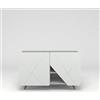 Diventa Mobile Living Vela Extreme - Madia 110 cm con 1 Anta e 2 Cassetti | Mobile Contenitore Moderno, Resistente ai Graffi e all'Umidità | Prodotto in Italia (Bianco corpo Grigio)