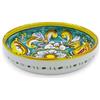 SICILIA BEDDA CAPACI Ciotola o Piatto Fondo in Ceramica Caltagirone Ø 20 cm e h 6 cm ca. (1Unità) 4 opzioni Colore, Decoro Casuale - Verde