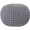 Beliani Pouf poggiapiedi in tessuto grigio scuro 50 x 35 cm