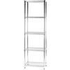 Archimede Sistema Componibile, Scaffale Cinque Ripiani, Grigio (Cromato), 61 x 36 x 200 cm