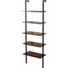 FRANKYSTAR Komo - Libreria a muro con 5 ripiani in stile industriale, 60x30xH185 cm