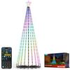 Govee Christmas Cone Tree Lights, 2,28 m 370 LED Luci a Catena RGBIC con Controllo Tramite APP Intelligente, 82+ Modalità Scena, Impermeabili IP67 per Halloween e Natale, Modalità Musica, Nero