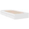 vidaXL Telaio letto con cassetti per camera da letto, letto con rete a doghe, letto singolo, bianco, 90 x 190 cm, in legno