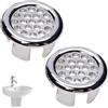LEOUEANR - Set da 2 anelli di troppo pieno in rame, coperchi di ricambio per fori di lavandini rotondi, accessori di scarico in metallo da 24 mm di diametro per sanitari da cucina e bagno