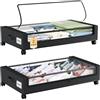 Somdot 2 Contenitori Sottoletto, Scatole Pieghevoli da 48 L con Ruote, Coperchio e Chiusura Lampo, Ideali per Vestiti, Biancheria da Letto e Scarpe, 43.5P x 78.5l x 17H, Nero