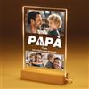 Bemaystar Regalo Papa Compleanno - Foto Personalizzata Idea Regalo Papà, Lampada Personalizzata con Foto, Regali San Valentino Mamma Papà Compleanno Amica, 3 foto