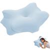 GUIJZSLTRG Federa cervicale per cuscino cervicale a forma di farfalla, in memory foam, traspirante, ergonomica, con cerniera, federa di ricambio per cuscini da 63 x 42,5 cm (solo fodera) (celeste)