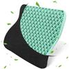 SilverChry Cuscino per Sedia in Gel Rinfrescante, Cuscino Antidecubito,Ispessito e Ingrandito, Sollievo dalla Pressione per Fianchi, Sciatica,per Auto,Ufficio,Casa,Sedia a Rotelle,43x39x4cm (Verde)
