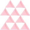 Dwang 10 vassoi triangolari rosa per nail art, con strass, vassoi per smistamento di cristalli, decorazioni per perline, vassoi e tavole