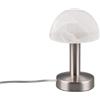 meineWunschleuchte Lampada da tavolo Touch ME con lampadina e paralume in vetro effetto alabastro, dimmer touch.