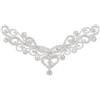FINGERINSPIRE Applique con strass e scollo a V, da cucire, per scollatura, cintura, copricapo, per abito da sposa, strass, abbellimenti per abiti da sposa