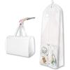 Naapesi Borsa Abiti da Sposa, 180 cm Custodia Porta Abito da Sposa Copriabiti Antipolvere Sacchetti, Pieghevole Borsa Porta Abiti Custodia Porta Abiti Lunghi con 3 Tasche, per Abiti da Sposa, Abiti da Sera